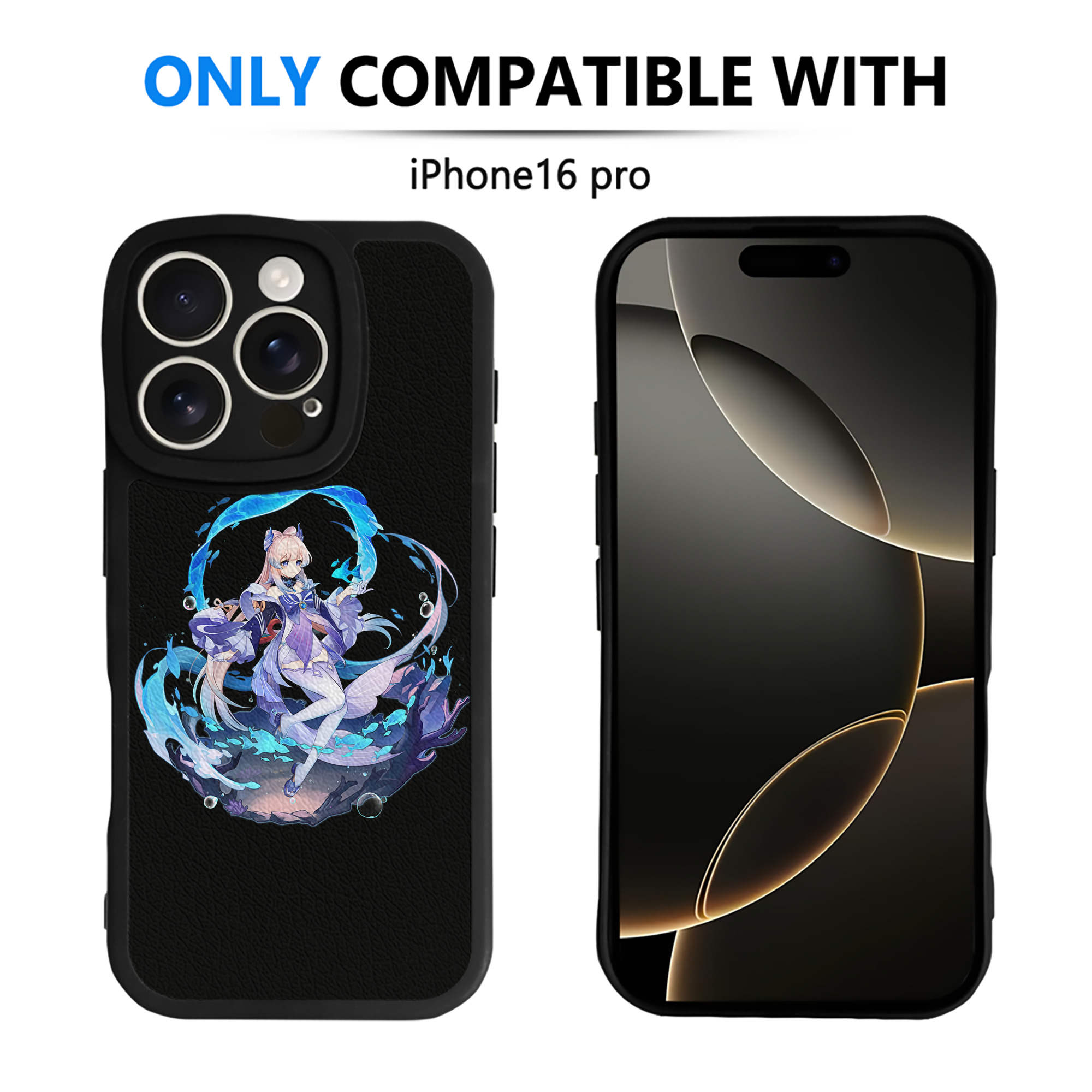 げんし神 珊瑚宮心海 サンゴノミヤ・ココミ genshin Sangonomiya Kokomi 【iPhone 16シリーズ対応】シリコンスマホケース（レザー調） 材質：シリコン